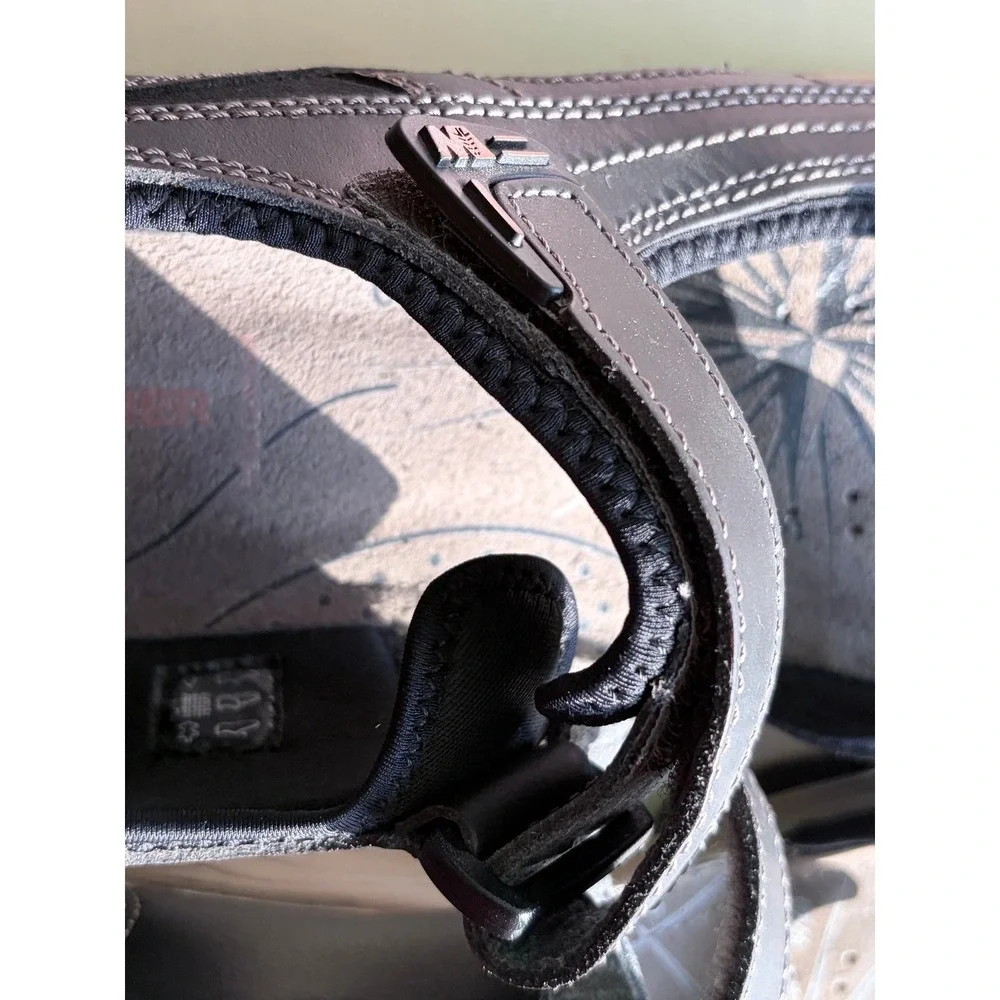 Weinbrenner Mens Leather Hiking Sandals Brown‎ L-FOAM Strappy 12 US Gorpcore